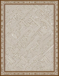 Abstract Geometric Maze Pattern Rug