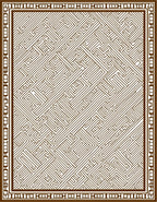 Abstract Geometric Maze Pattern Rug