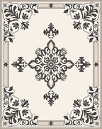 Classic Floral Mandala Inspired Design Rug