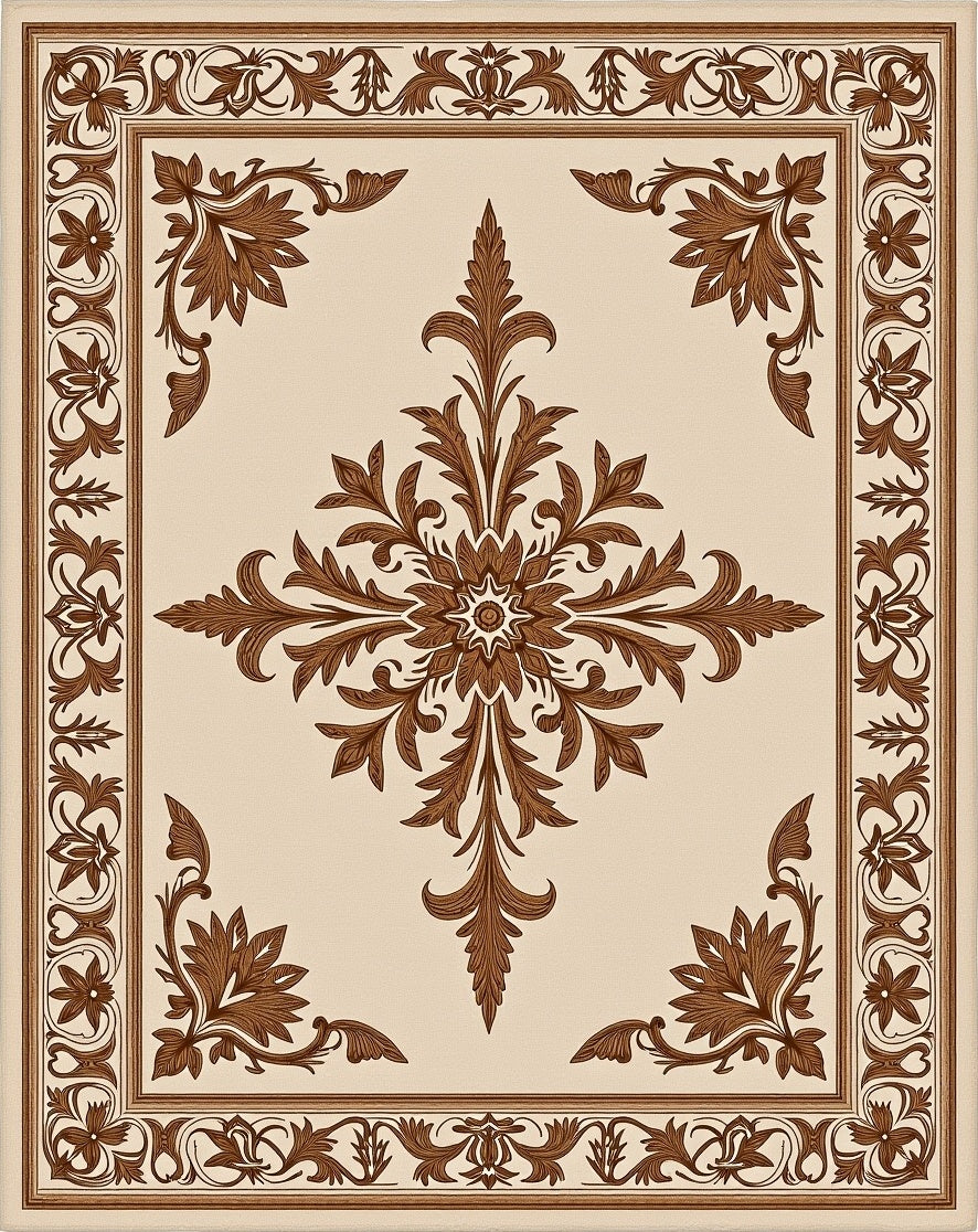 Classic Floral Medallion Pattern Rug