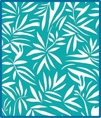 Tropical Leaf Pattern Teal Rug