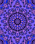 Intricate Mandala Patterned Violet Rug