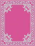 Intricate Floral Frame Design Rug