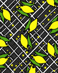 Yellow Lemon Star Print Rug