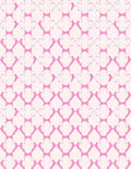 Delicate Pink Geometric Interlocking Pattern Rug