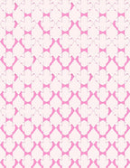 Delicate Pink Geometric Interlocking Pattern Rug