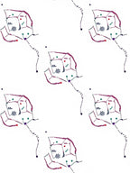 Abstract Floral Geometric Pattern Rug