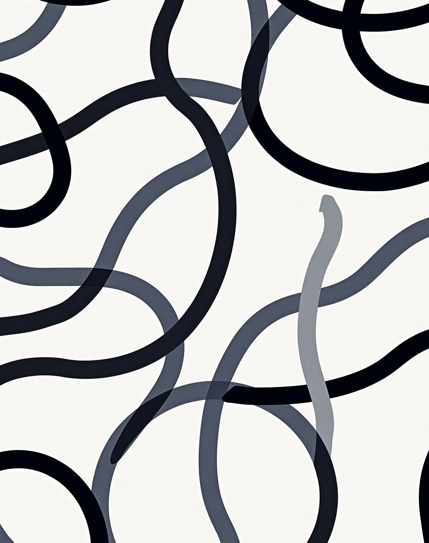 Abstract Flow Lines Dark Tones Rug