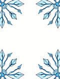 Icy Blue Diamond Snowflake Corner Rug