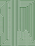 Modern Green Stripe Geometric Design Rug
