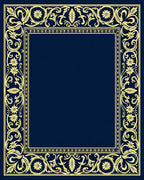 Elegant Floral Scroll Border Design Rug