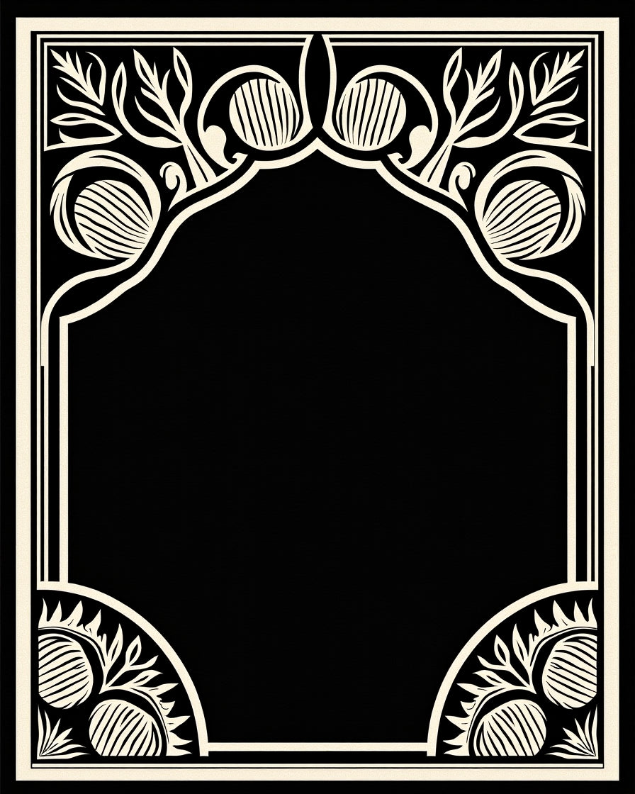 Art Nouveau Floral Arch Pattern Rug