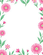 Pink Daisy Floral Pattern Rug