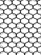Abstract Black White Geometric Chain Rug