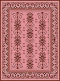 Retro Floral Scroll Pattern Rug