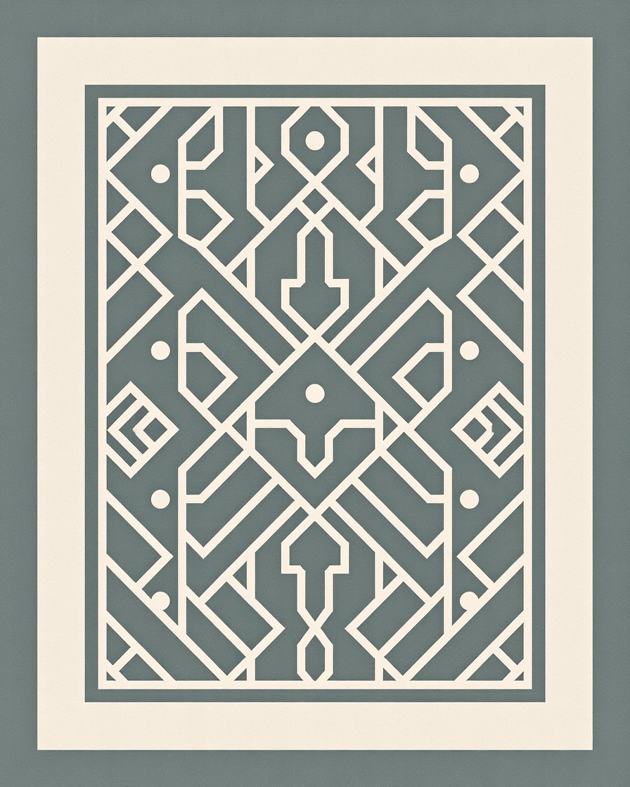 Modern Geometric Lines Pattern Rug