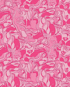 Pink Flowing Abstract Swirls Rug