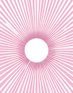Radiant Pink Sunburst Pattern Rug
