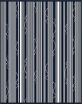 Modern Abstract Vertical Stripe Design Rug