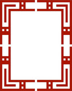 Strong Red Abstract Geometric Pattern Rug