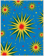 Bold Starbursts Dot Pattern Rug