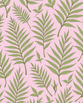 Elegant Green Leaf Pattern Accent Rug
