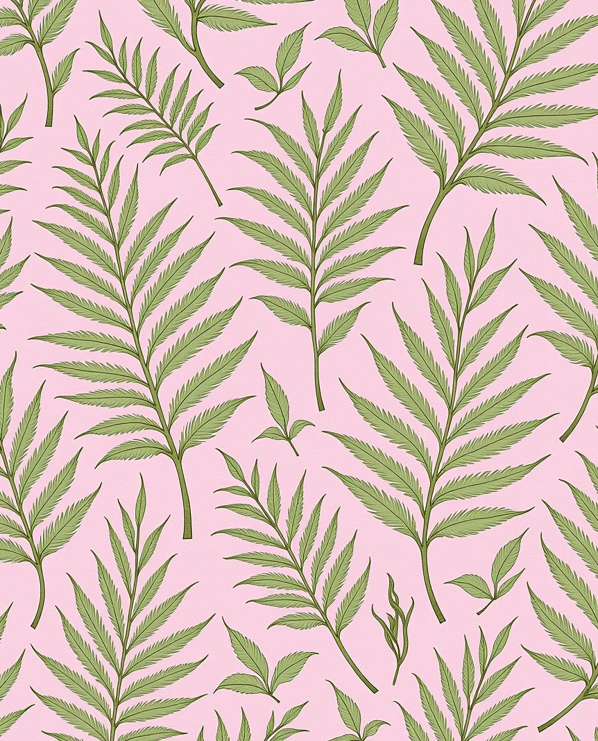 Elegant Green Leaf Pattern Accent Rug