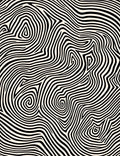 Abstract Black White Swirl Design Rug
