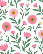 Pink Floral Garden Pattern Rug