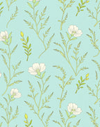 Delicate Floral Branches Pattern Design Rug