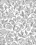 Filigree Swirl Botanical Pattern Design Rug