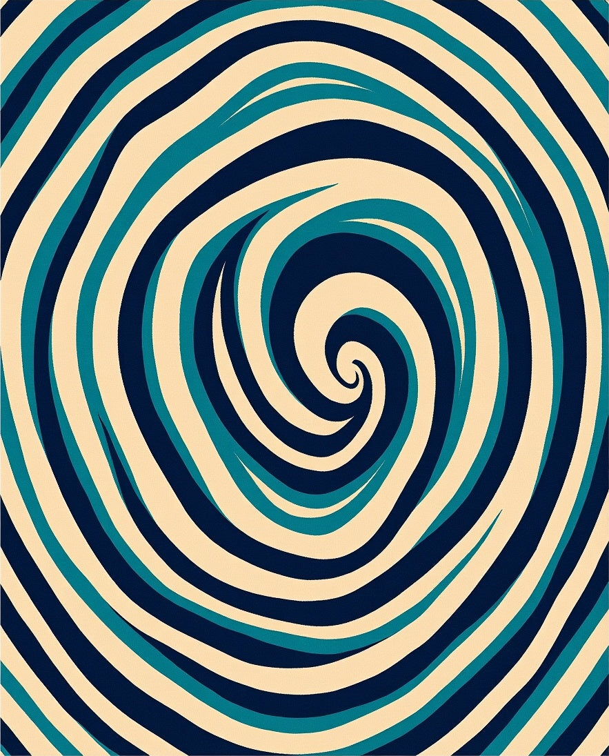 Tidal Swirl Abstract Design Rug