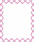 Pink Geometric Diamond Border Design Rug