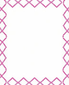 Pink Geometric Diamond Border Design Rug