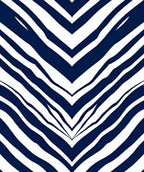 Navy And White Animal Stripe Rug