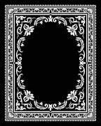 Ornate Floral Leaf Border Design Rug