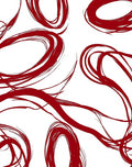 Crimson Swirl Abstract Rug