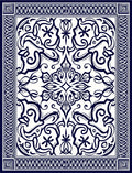 Classic Scrollwork Floral Pattern Rug