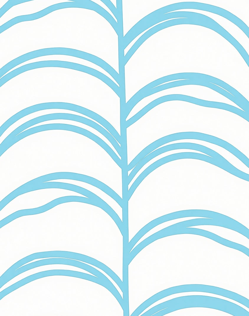 Sky Blue Organic Arch Pattern Rug