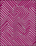 Dynamic Magenta White Geometric Lines Rug