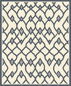 Dark Gray Diamond Lattice Pattern Rug