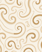 Elegant Swirls Warm Tones Rug