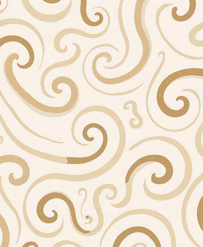 Elegant Swirls Warm Tones Rug