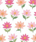 Drawn Petal Flower Pattern Rug