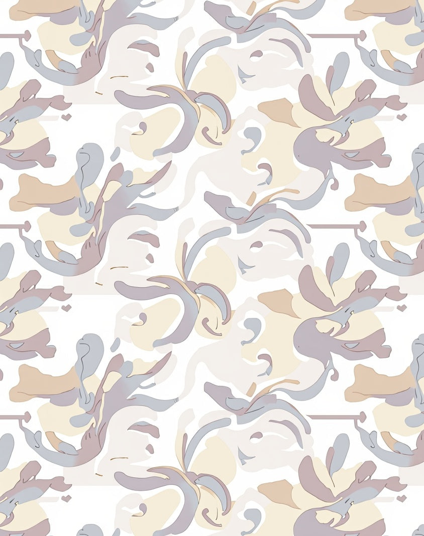Abstract Swirls And Soft Shapes Rug