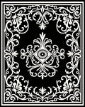 Classic Floral Damask Scrollwork Design Rug