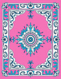 Pink Floral Mandala Pattern Rug