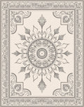 Intricate Floral Mandala Pattern Rug