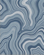 Marble Swirl Blue Pattern Rug