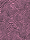 Pink And Black Wavy Stripe Design Rug